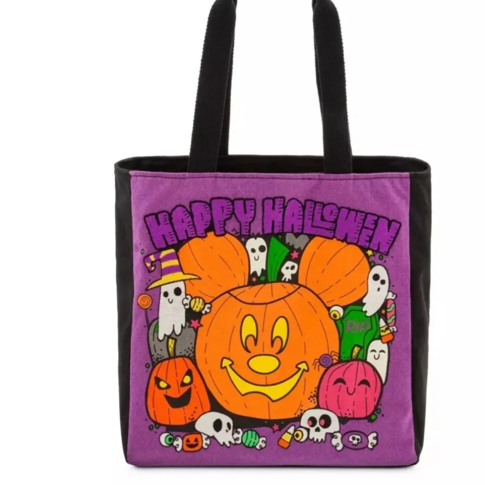 Mickey Mouse Halloween Canvas Tote Bag